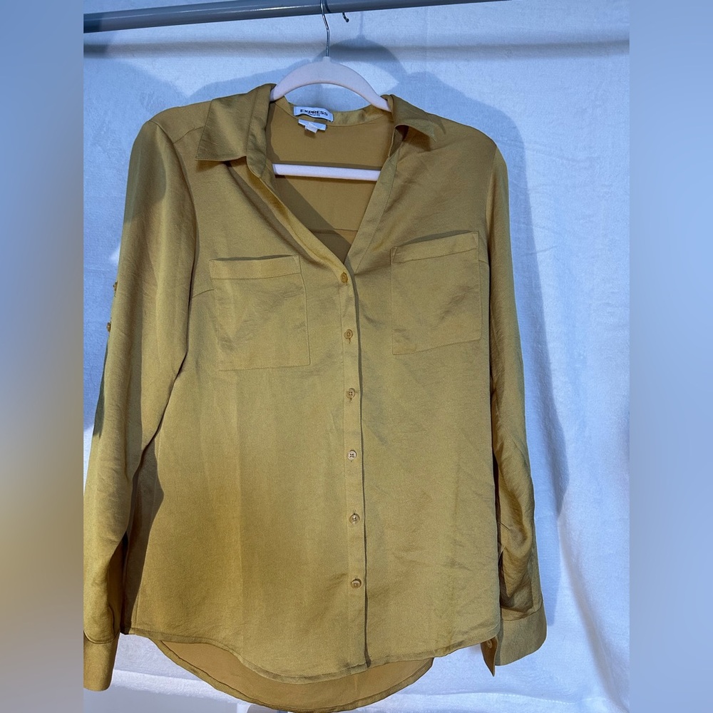 Express Mustard Button-Up Shirt